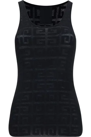 Givenchy Top de malla con motivo del logo