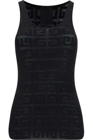 Givenchy Top de malla con motivo del logo