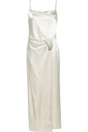 Nanushka Vestido midi con detalle fruncido