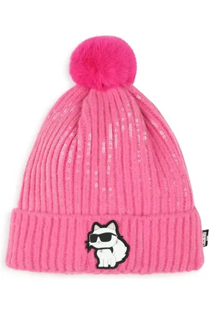 Karl Lagerfeld Gorro con lentejuelas y pompón