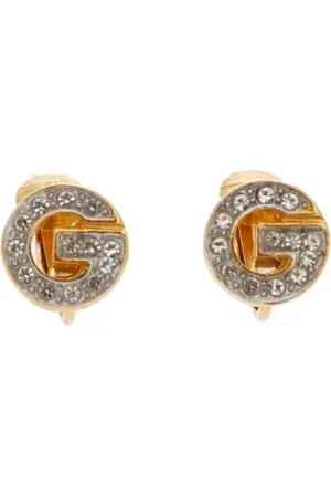 Givenchy Aretes de clip con logo G y strass