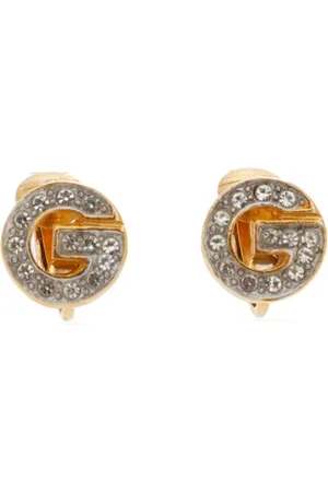 Givenchy Aretes de clip con logo G y strass