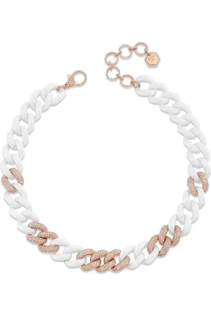Shay Collar Ceramic Jumbo en oro rosa de 18kt con diamantes