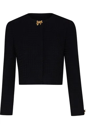 Oscar de la Renta Chamarra de tweed Bow Button