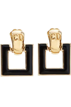 Dior Set de aretes de clip con strass