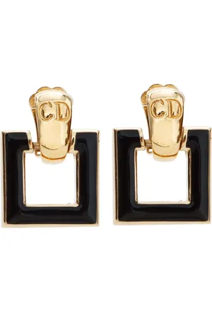 Dior Set de aretes de clip con strass