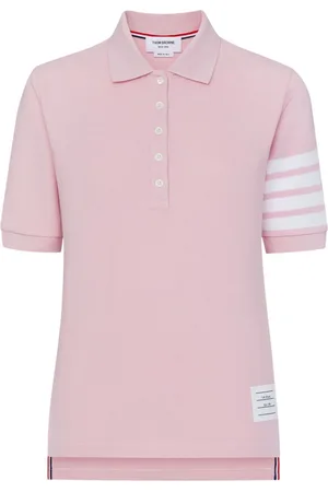 Thom Browne Playera tipo polo de piqué con motivo 4-Bar