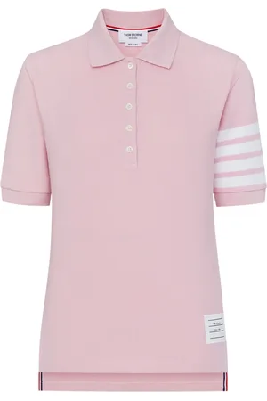 Thom Browne Playera tipo polo de piqué con motivo 4-Bar