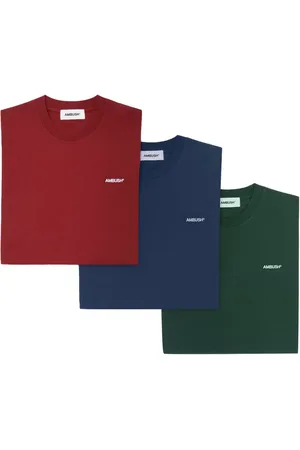 AMBUSH Pack de tres playeras con logo bordado
