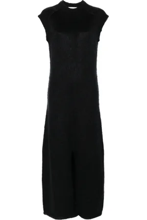 Jil Sander Vestido largo con acabado cepillado