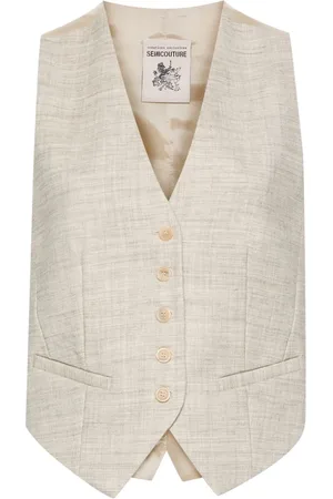 SEMICOUTURE Chaleco con cuello en V