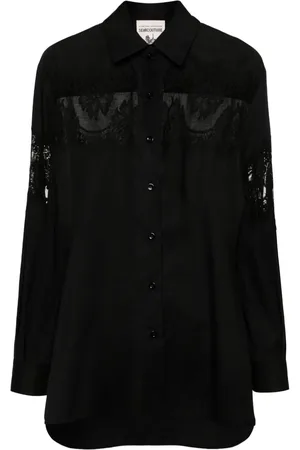 SEMICOUTURE Camisa con paneles de encaje