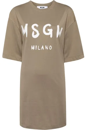 Msgm Vestido corto con logo estampado