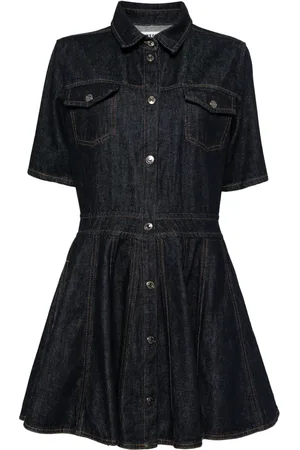 Msgm Vestido corto de mezclilla con botones