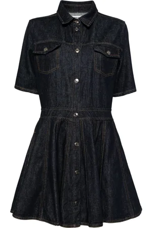 Msgm Vestido corto de mezclilla con botones