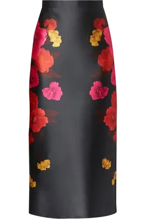 Erdem Falda de lápiz con estampado floral