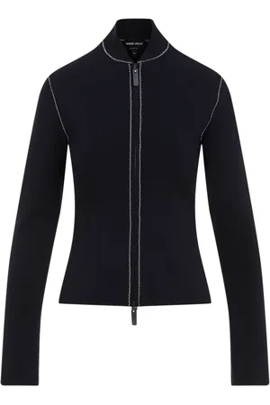 Giorgio Armani Sobrecamisa con cierre y costuras en contraste