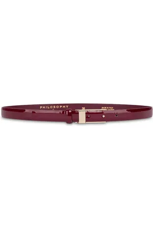 Serafini Cinturón skinny con acabado de charol