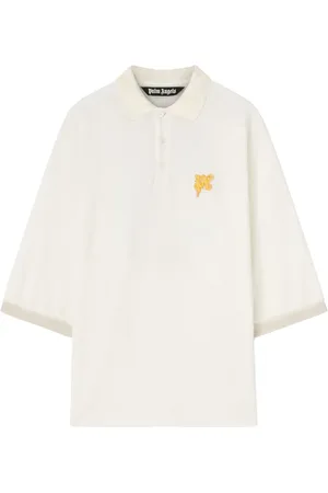 Palm Angels Playera tipo polo con logo estampado