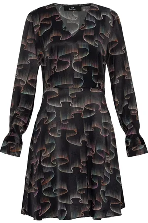 Paul Smith Vestido manga larga a capas con volantes