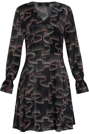 Paul Smith Vestido manga larga a capas con volantes