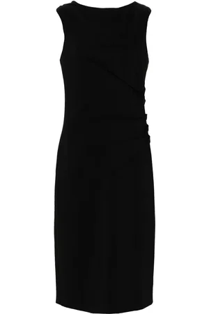 Alberta Ferretti Vestido midi con diseño pliegues