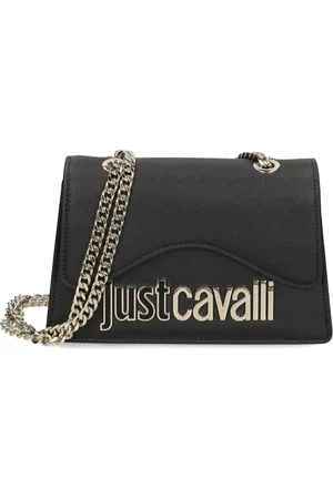 Roberto Cavalli Bolsa de hombro con cadena y placa del logo