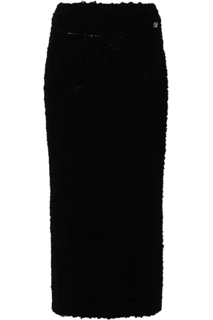 BLUMARINE Falda midi con placa del logo