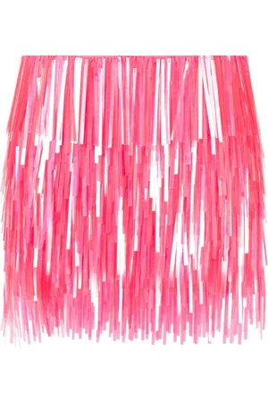 Sportmax Falda corta a capas con detalle de flecos