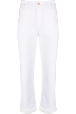 Max Mara Pantalones slim con bordes deshilachado