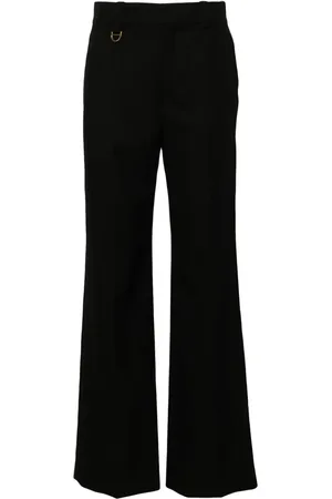 Chloé Pantalones de lana en tejido grain de poudre
