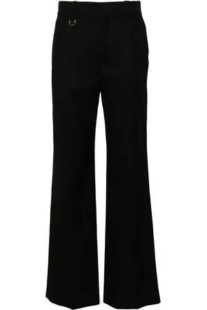 Chloé Pantalones de lana en tejido grain de poudre