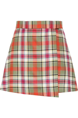 Vivienne Westwood Falda corta con cuadros estampados