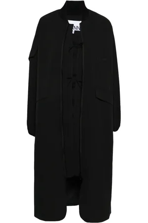 Ganni Parka de tejido seersucker