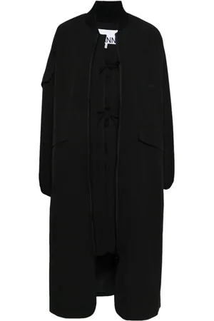 Ganni Parka de tejido seersucker