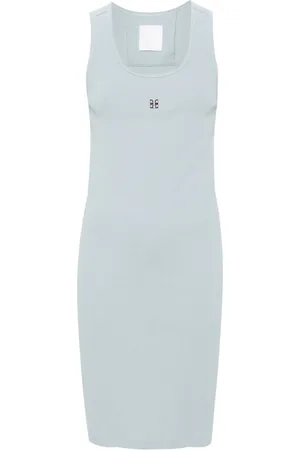 Givenchy Vestido tejido de canalé con placa 4G