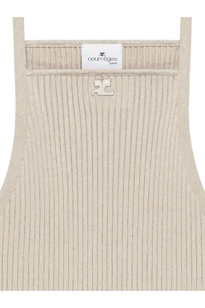 Courrèges Camiseta tejida de canalé Pointy