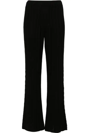 Twin-Set Pantalones acampanados de tejido de ochos