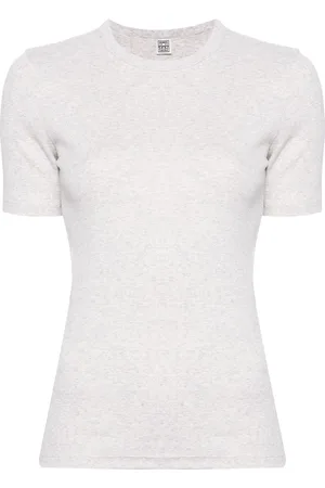Totême Playera de tejido fino de canalé