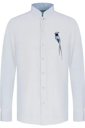 SHANGHAI TANG Camisa con cuello mao