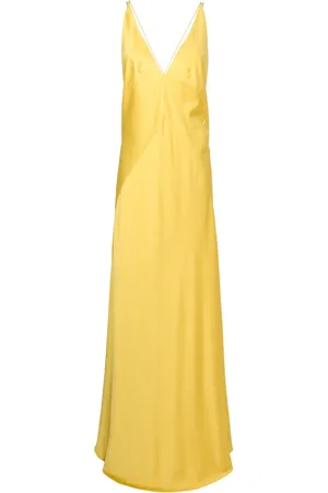 Lethicia Bronstein Vestido con acabado satinado y cuello en V