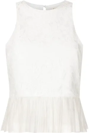 Lethicia Bronstein Blusa sin mangas con volantes