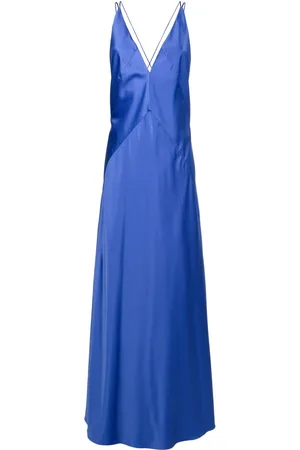 Lethicia Bronstein Vestido de fiesta satinado con cuello en V