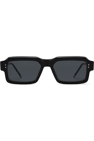 Thom Browne Lentes de sol con armazón rectangular