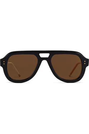 Thom Browne Lentes de sol estilo piloto