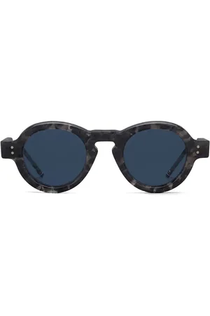 Thom Browne Lentes de sol con armazón redonda estilo carey