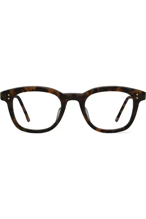 Thom Browne Lentes de sol con armazón rectangular