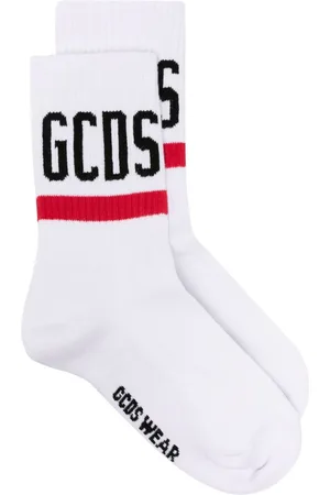 GCDS Calcetines con logo en intarsia