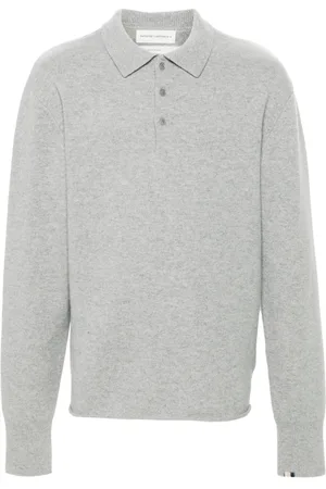 EXTREME CASHMERE Suéter estilo playera tipo polo con costuras decorativas