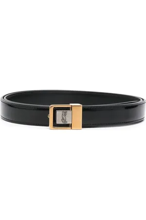 Saint Laurent Cinturón con logo grabado